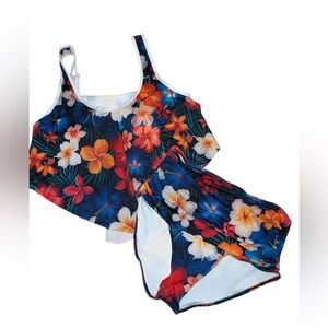 SHEIN Tropical 2pc Bathing Suit, Size L, NWOT